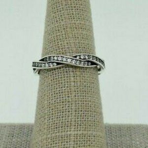 Pandora Sterling Silver Twist of Fate CZ Band Ring